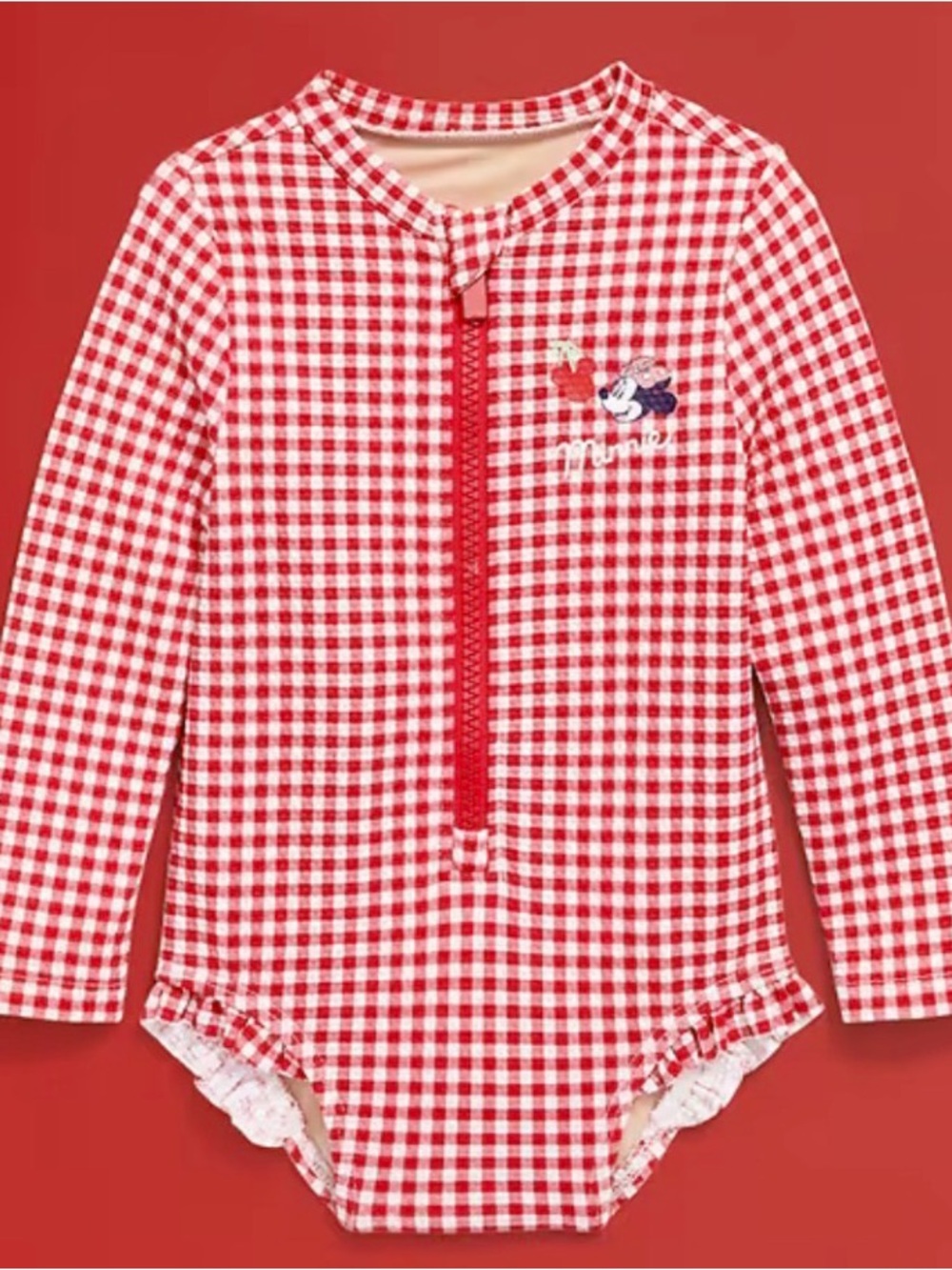 Minnie Mouse Red Gingham Infant Swim One-Piece Disney x Old Navy